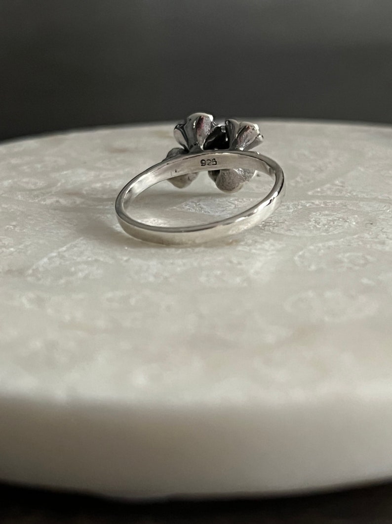 Sterling Silver Flower Bouquet Ring Silver Floral Ring Gift Etsy