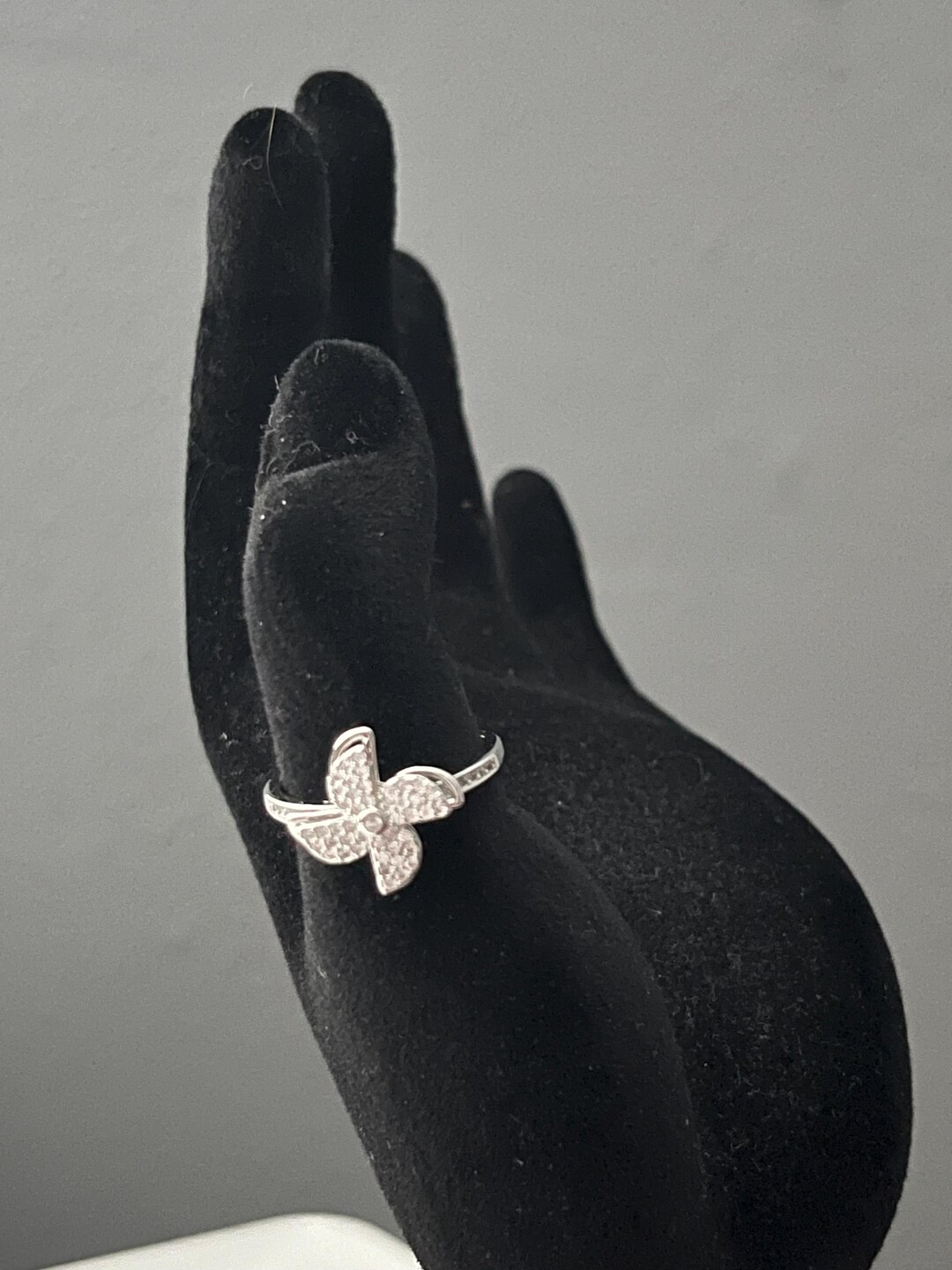 Sterling Silver Windmill Spinner Ring: Cubic Zirconia Rotatable Ring - Etsy