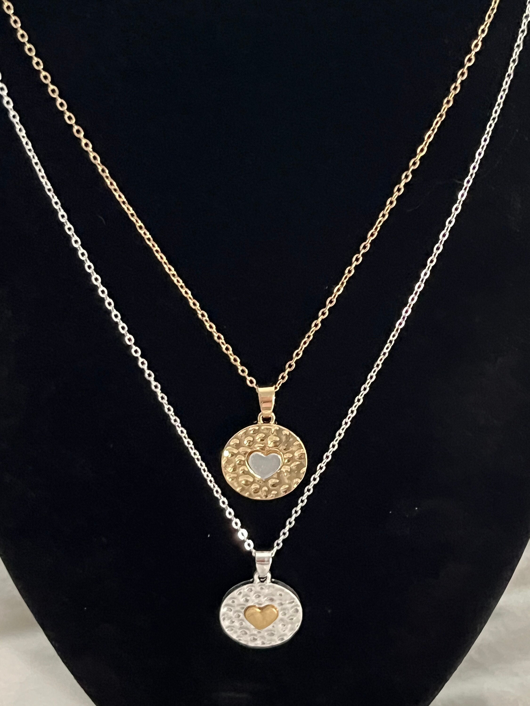 The Little Hammered Heart Necklace