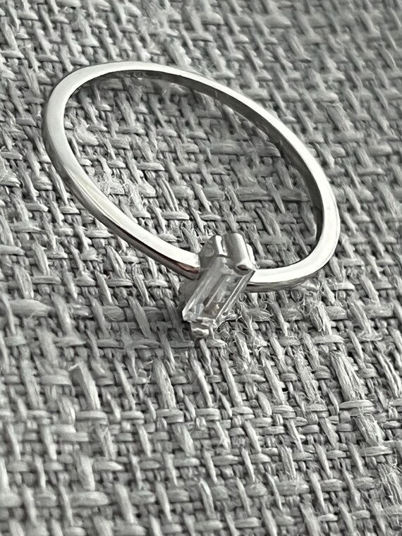 925 Sterling Silver Rectangular Ring: Geometric C… - image 6