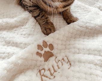 Personalized blanket for cat • Personalized blanket for animals • Cat accessory • Animal accessory