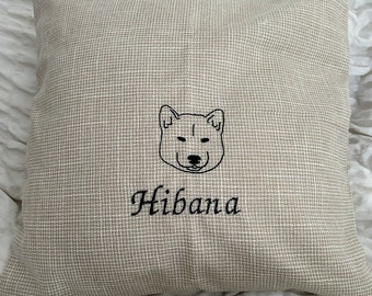 Personalized dog cushion cover • Dog accessory • Animal accessory