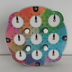 Rainbow Patterned GJRY Inserts Series 2 | Rubik&#39;s Clock Cover | Qiyi Clock Inserts