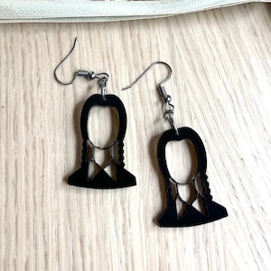 Wednesday Earrings, Fast Shipping, Handmade Jewelry