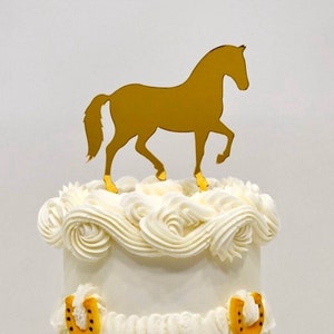 Acrylic Horse Cake Topper: Equestrian Party Decoration