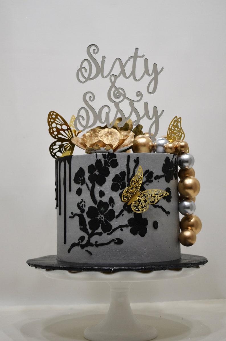 Custom Cake Topper, Acrylic, Choose Message & Font, 16 Colors Available image 7