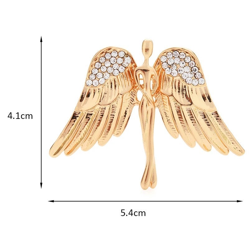 Big Wings Angel Brooches Heavenly Pins for Statement Etsy