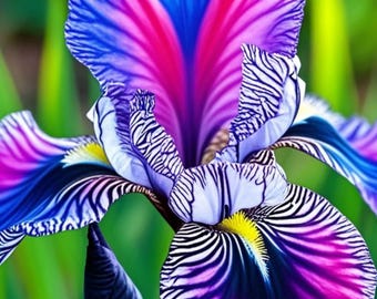 50 Zebra Multi Color Iris Seeds Flower Plant (much less money than bulbs) - FRESH SEEDS - Limited Supply - Order Soon - Thank You