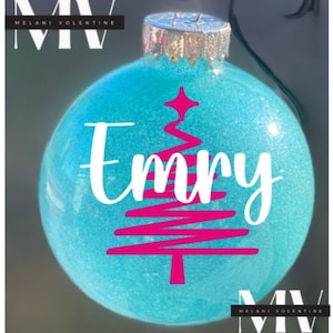 Personalized Glitter Christmas Ornaments, Personalized Gifts, Monogram Ornaments, Christmas Gifts, Gifts for her, Gifts for kids, Christmas