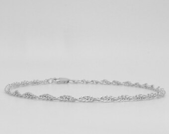 Thick DNA Chain 925 Sterling Silver Bracelet: Handcrafted