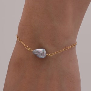 Freshwater Pearl Bracelet: 14k Gold Filled Minimalist Jewelry