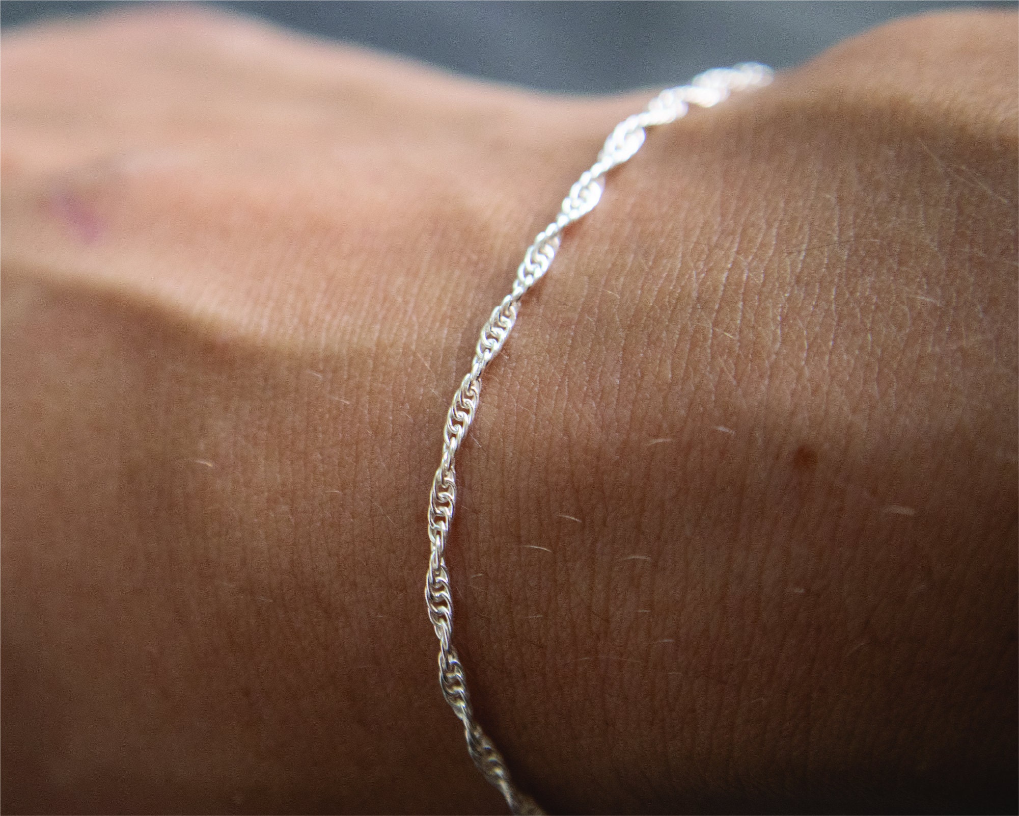 Thin DNA 925 Sterling Silver Chain Bracelet: Handcrafted Jewelry Gifts, Custom Minimalist Bracelet, Water-proof, Tarnish Resistant - Etsy il fullxfull.5548623268 6nde