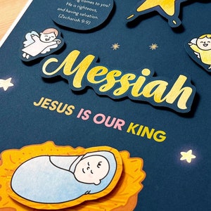 Printable Christmas Craft for Kids, Sunday School Christian Children Activity, Bible Lesson Craft, Christmas Homeschool, Nativity