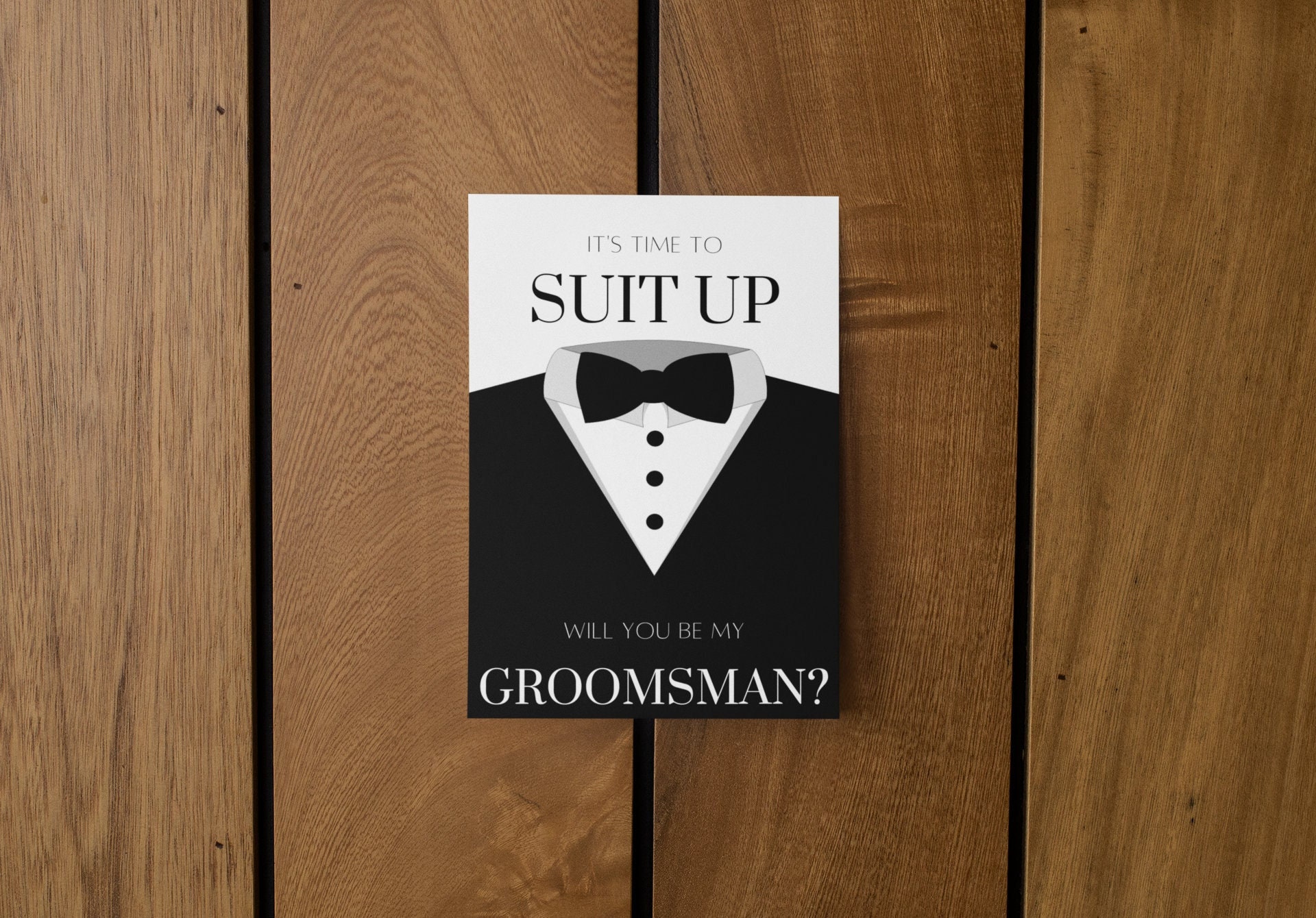 SUIT UP Printable Groomsman Proposal Minimalist Design - Etsy