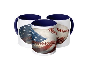 American Baseball Coffee Cup - 11 oz