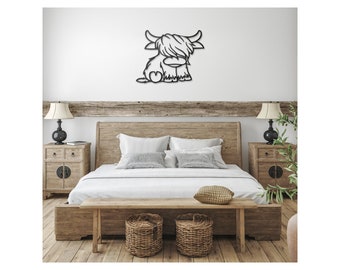 Highland Cow | Metal Wall Art