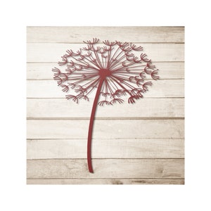 Powder Coated Dandelion Flower Metal Decor for Living Room and Bedroom
