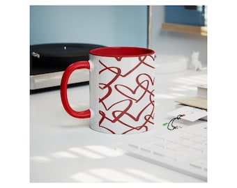 Hearts Mug - 11 oz -Coffee Mug