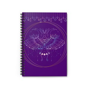 Moth & Crystals Spiral Notebook | Ruled Line