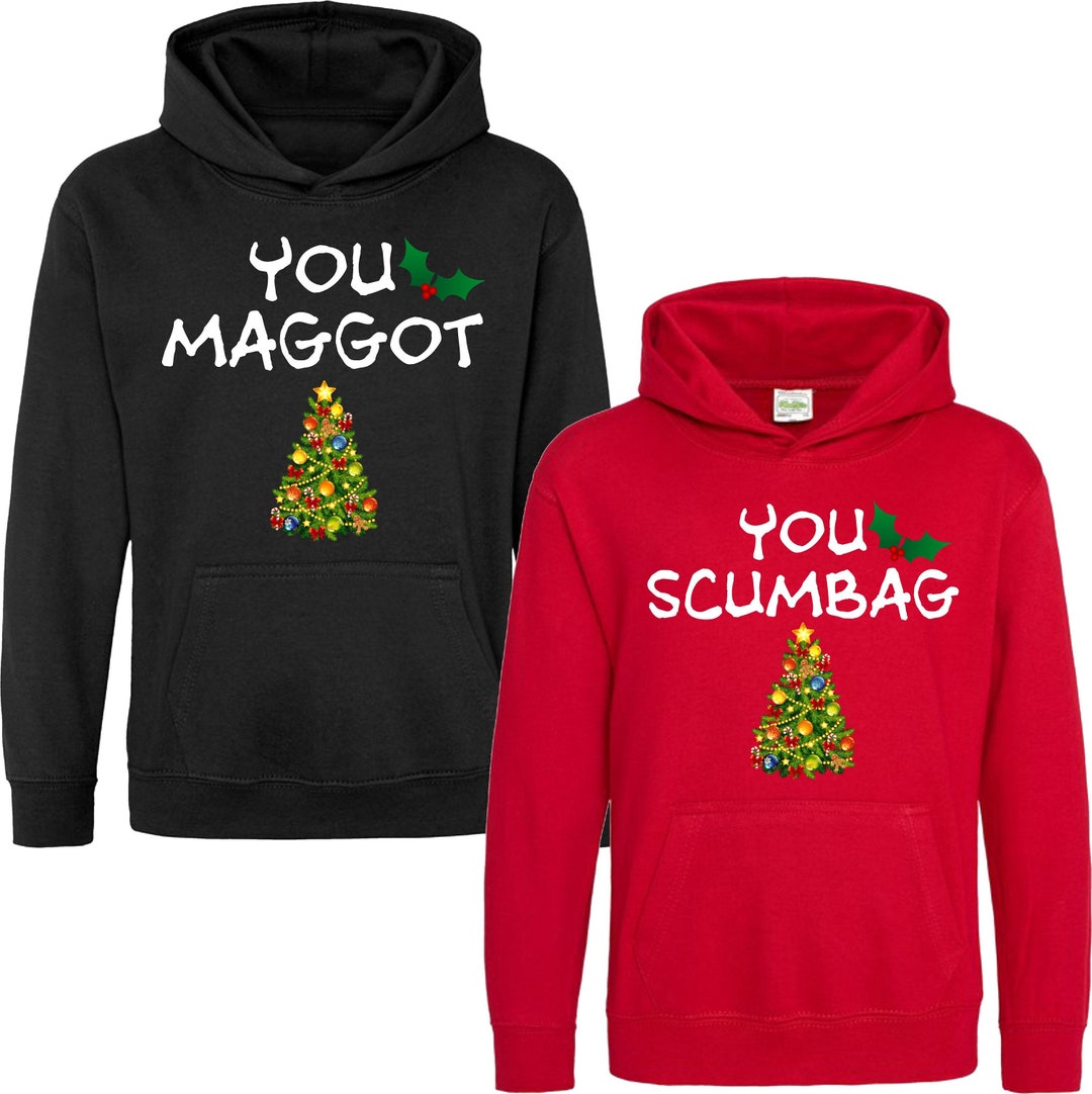 Maglietta Umoristica Natale 'Sei Uno Scumbag / Maggot' – Idea Regalo Di Coppia O Amici - Foto 4