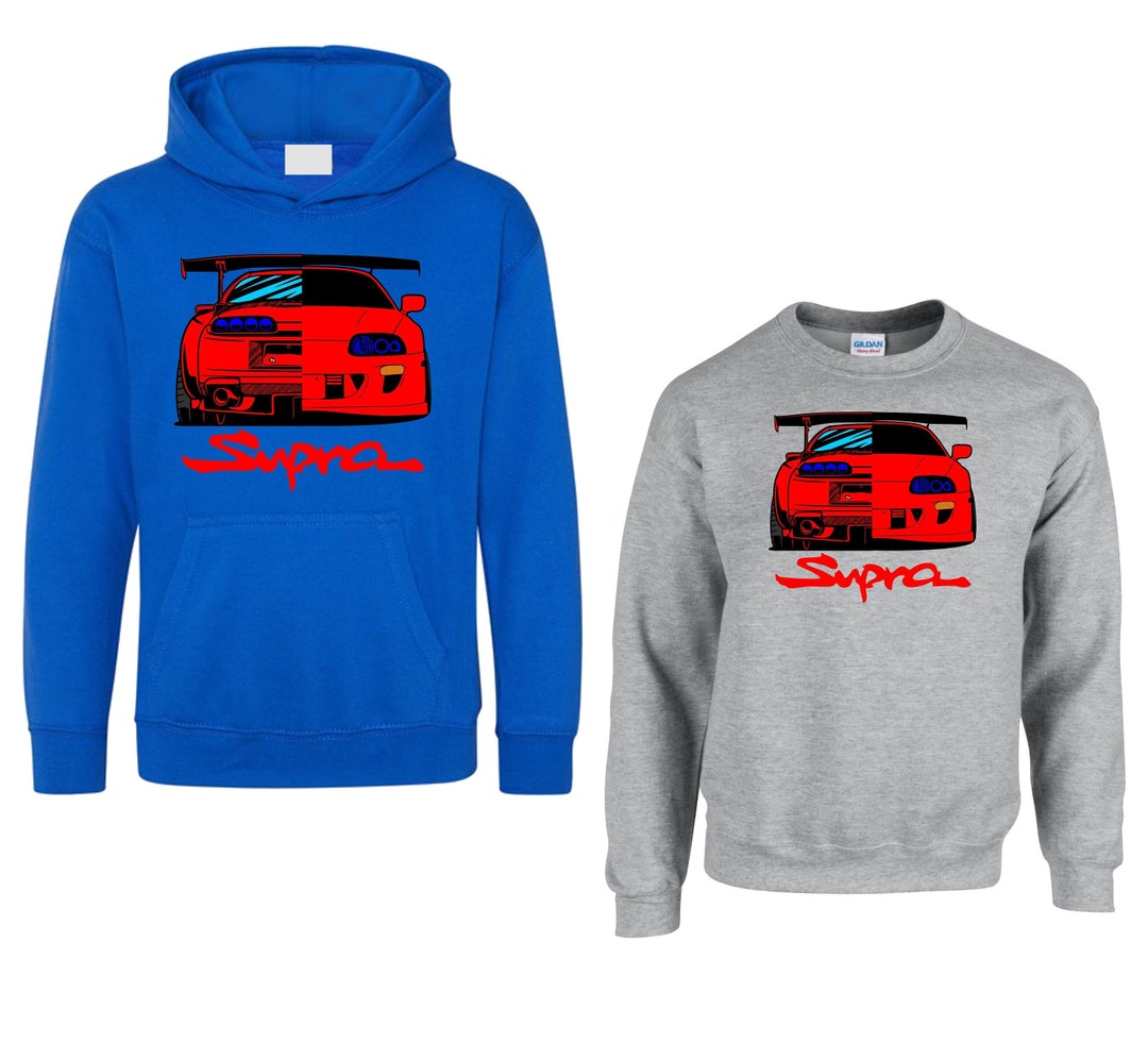 Supra Car Hoodie, Toyota Supra JDM Car Jumper, JDM Sports Car