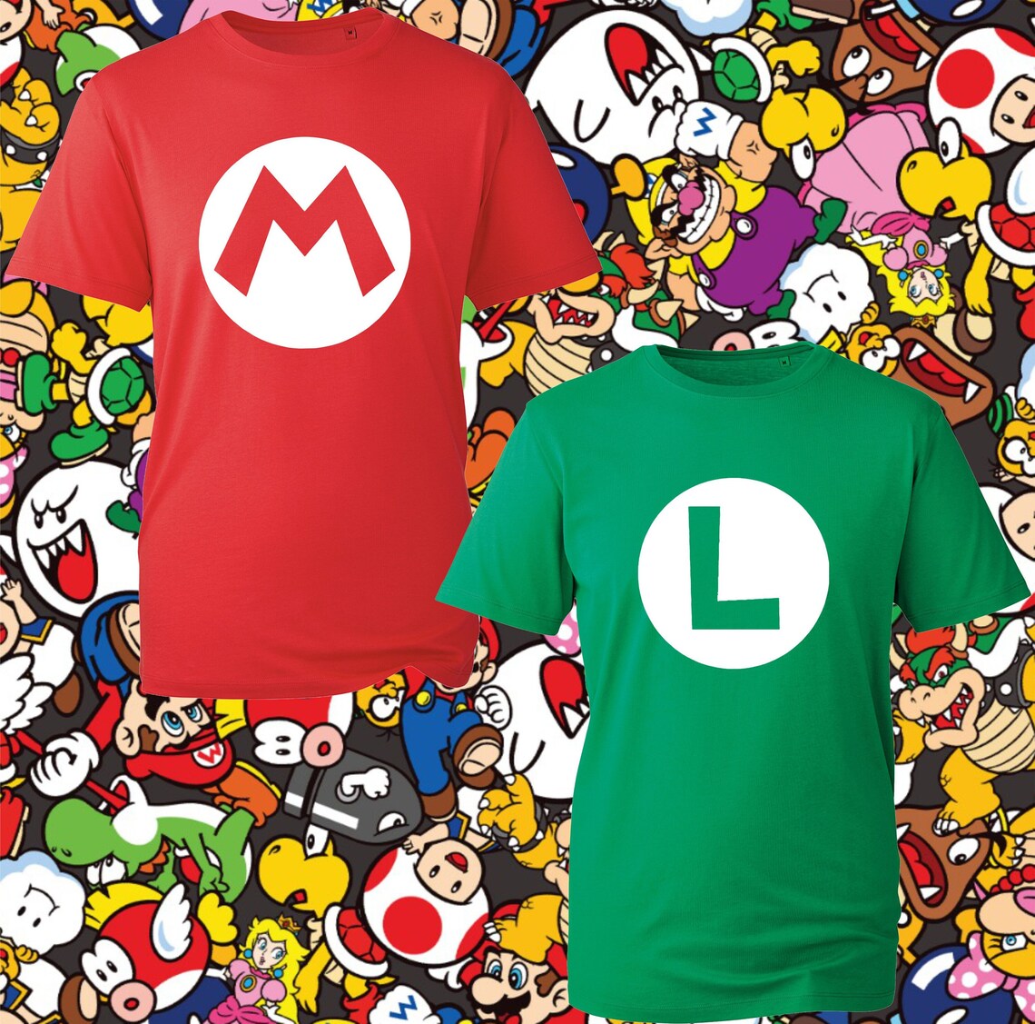 Super Mario and Luigi Tshirt Mario and Luigi Shirt Vintage Etsy UK