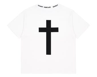 Uniseks op geloof geïnspireerd T-shirt met print - zacht katoenen T-shirt voor herfst en winter