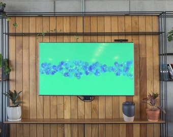Samsung Frame TV Art | Vivid Abstract Circles on a Color Field (#2) | Generative Art | Code Art | Digital Art for TV Display | Fun Wallpaper