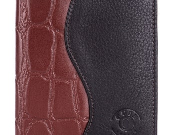 Billetera plegable personalizada, billetera de cuero hecha a mano para hombres, regalo de cumpleaños para hombres, billetera para hombres con monograma, regalo de aniversario y Navidad para él