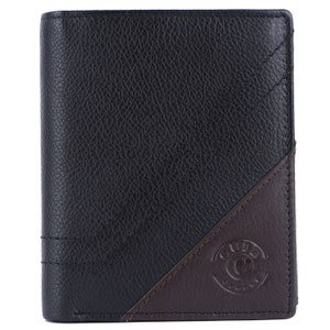 Carteira masculina dobrável, carteira feita à mão para homens, presente de aniversário masculino, perfeita para o dia dos pais, ideia de presente elegante, carteira de couro com porta-cartões