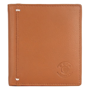 Tarjetero minimalista RFID, billetera minimalista de cuero, billetera delgada para hombre, billetera plegable de cuero, regalo de Navidad para esposos y papás.