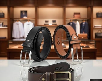 Real Leather Belt for Men, Handmade Men's Belt for Father's Day, Anniversary Gift for Him, Men Accessories, Unique Gift for Boyfriend