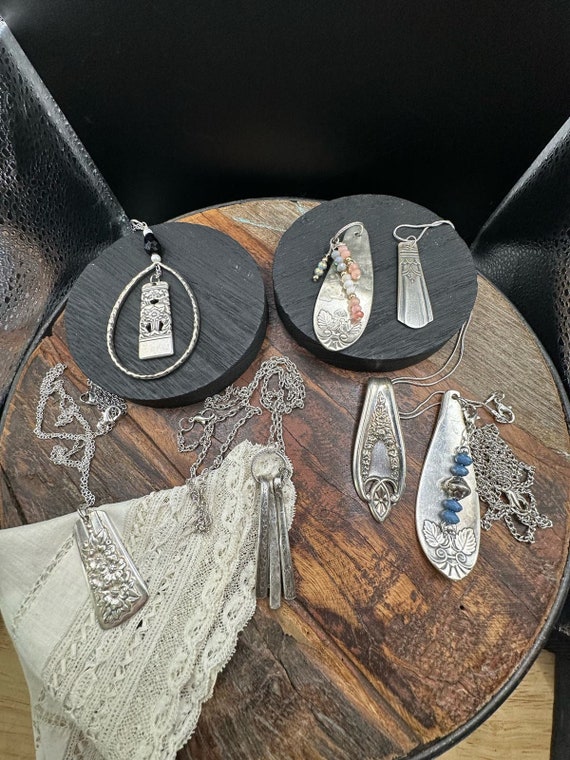 Vintage Silverware Spoon Pendant, Necklace, Mothe… - image 1