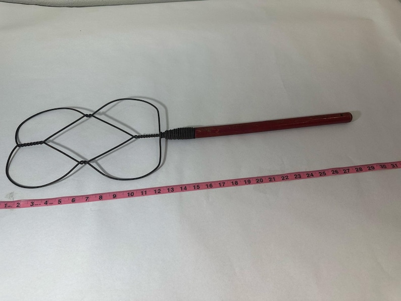 Antique Wrought Iron Rug Beater Wooden Handle, Carpet Beater, Farmhouse ...