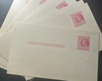 1930’s 2 cent Benjamin Franklin United States Postal Card NEVER USED