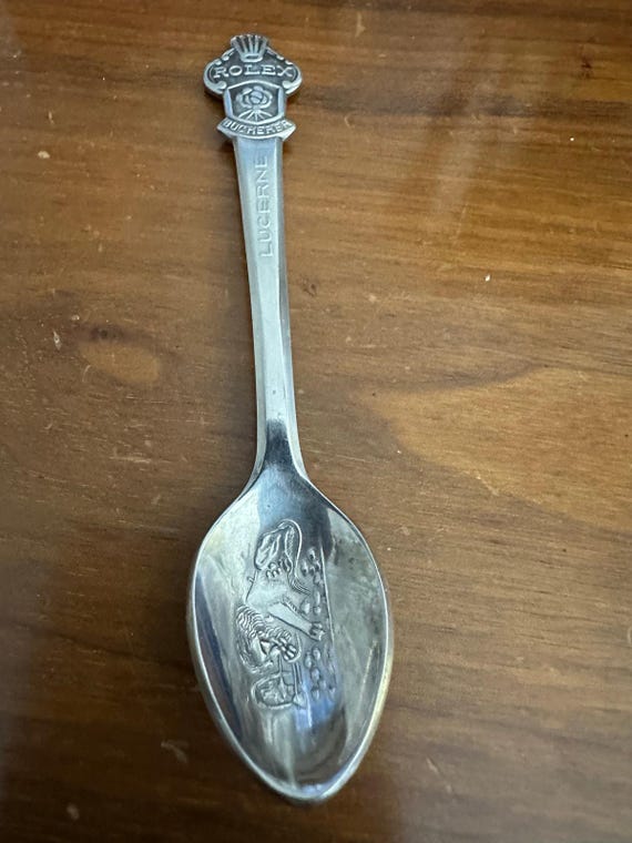 Rolex Souvenir Spoon, Bucherer, Lucerne Switzerland, Collector