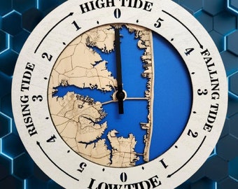 Ocean City Tide Clock! (White)
