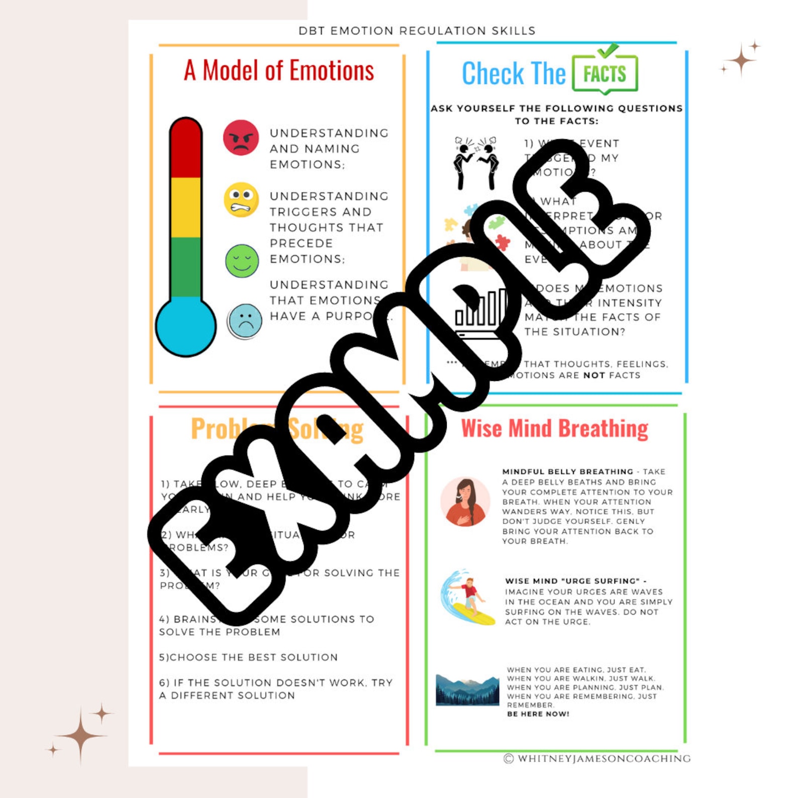 DBT Flashcards, DBT Skills, DBT Regulation Skills Etsy