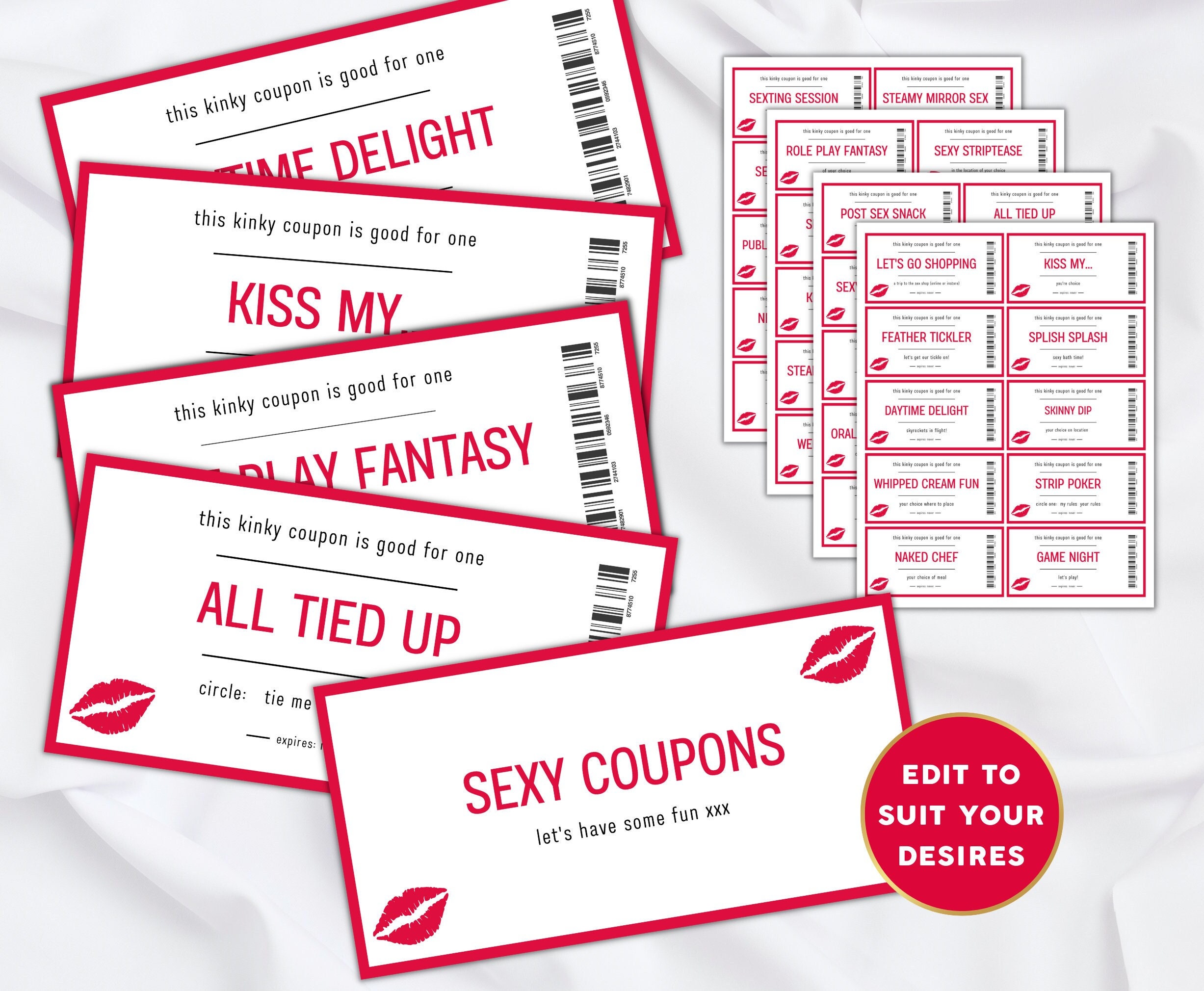 Christmas Gift for Him, Printable Sex Tickets. Kinky Coupon for Boyfriend,  Cheap Husband Sexy Gift. Naughty Santa Game, PDF