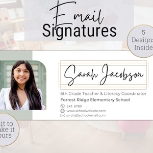 E-mailhandtekening, docent e-mailhandtekening, e-mailsjabloon, e-mailadres docent, handtekening docent, Meet the Teacher, Terug naar school, bewerkbaar