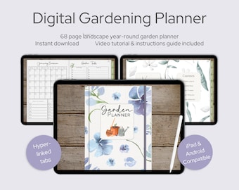 Garden Planner Digital, Goodnotes Seed Log Book, Gardening Journal Notebook, Planting Diary, Plant Calendar, Gardening Gift, Plant Planner