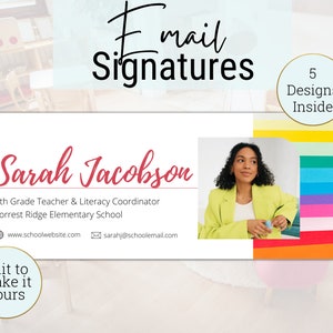 E-mailhandtekening, docent e-mailhandtekening, e-mailsjabloon, e-mailadres docent, handtekening docent, Meet the Teacher, Terug naar school, bewerkbaar