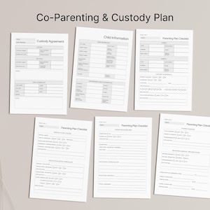 Elternplan, Sorgerechtsplan, Sorgerechtsvereinbahrung, alleinerziehende Organisatorin, Co-Parenting Tracker, druckbare Eheschließung Planer