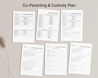 Parenting Plan, Child Custody Planner, Custody Agreement Template, Single Parent Organizer, Co-Parenting Tracker, Printable Divorce Schedule