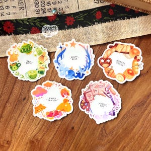 Adesivi in vinile Circle of Life Bread Ocean Stationery Rain Wreath