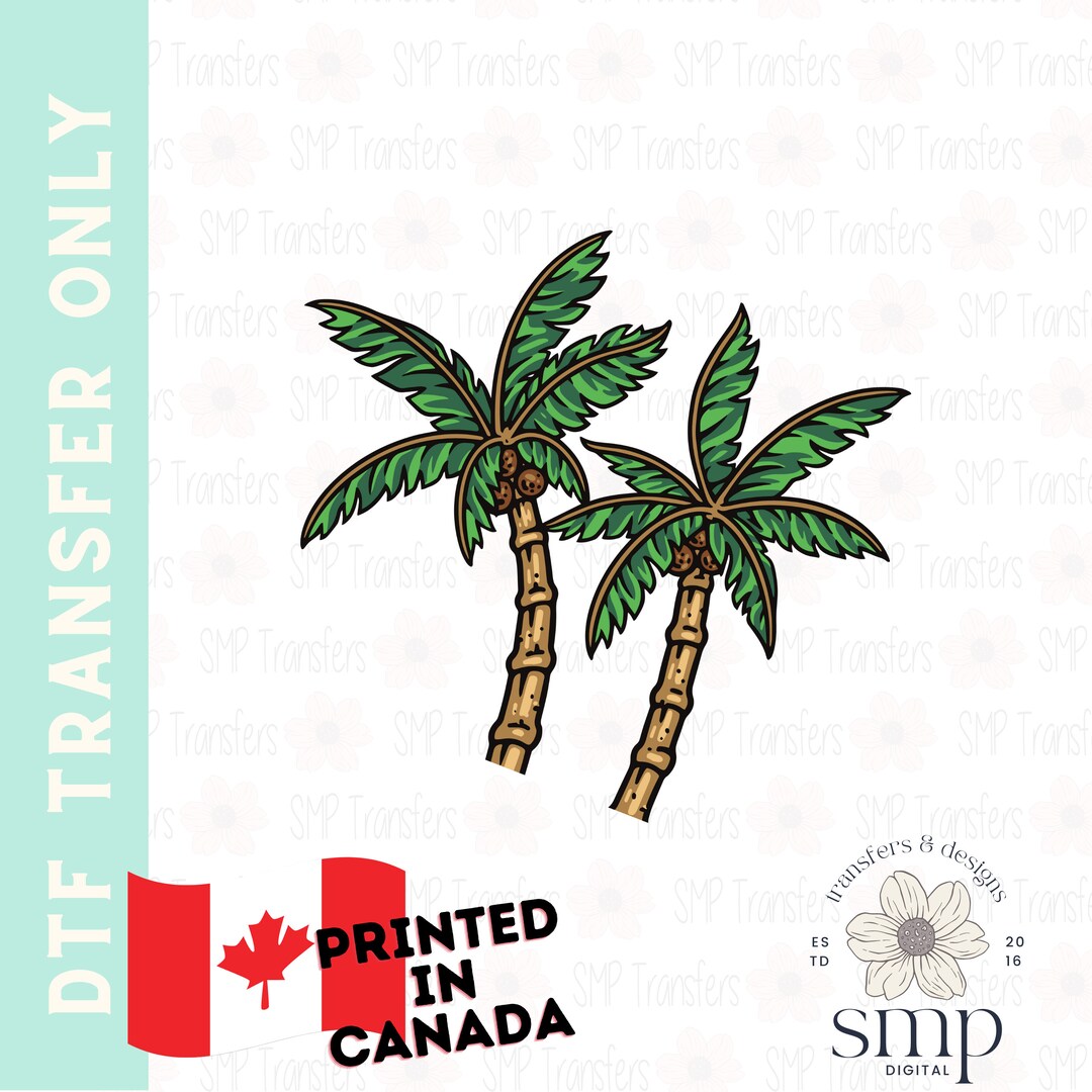 Palm Trees, Direct to Film, Ready for Press Heat Transfers, DTF