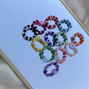 Seed beads ring, cute rings. Handmade rings (free Gift with any purchase)