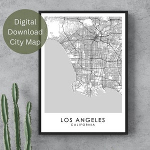LOS ANGELES Map Print Los Angeles Map Poster Printable Map - Etsy