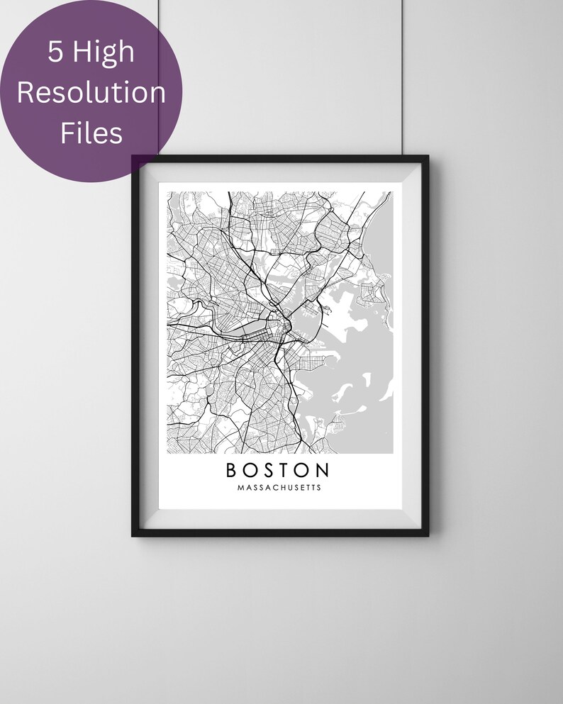 BOSTON MAP PRINT Boston Map Poster - Il 794xN.4447959028 9wpn 