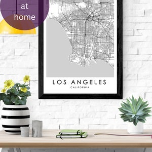 LOS ANGELES Map Print Los Angeles Map Poster Printable Map - Etsy